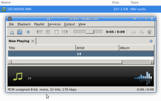 small and fast audio player which supports lots of formats