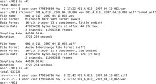 sfinfo and sfconvert tools