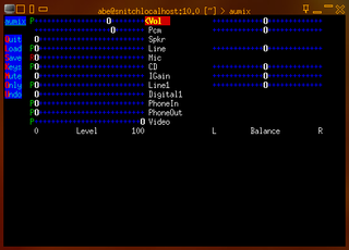 Simple text-based mixer control program