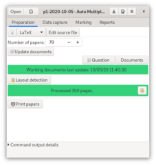 AMC preparation tab: build working documents, and print papers.