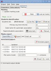Marking tab
