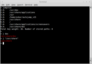 shell extension to jump to frequently used directories