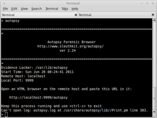 graphical interface to SleuthKit