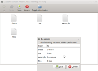program to rename files to make them sort in given order