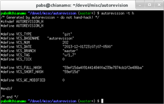 C header file output