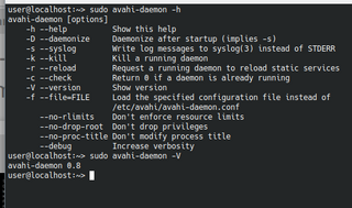 Avahi mDNS/DNS-SD daemon