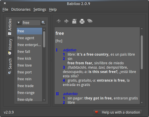 dictionary viewer with multi-languages support