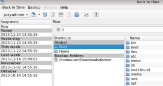 simple backup/snapshot system (graphical interface)
