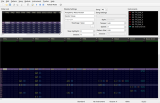 YM2608 (OPNA, sound chip of Yamaha) music tracker