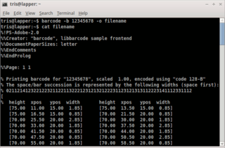Utility for barcode generation