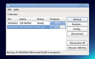 GTK+ GUI for backing up the RIM BlackBerry Handheld