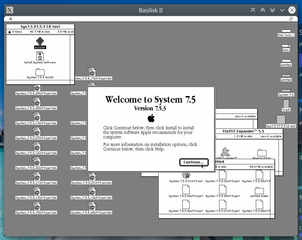 Basilisk2 bei der Installation von MAC OS