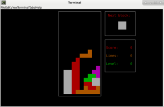 ncurses Tetris clone with a bastard algorithm