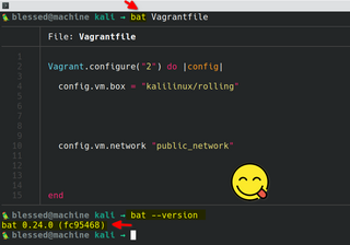 cat(1) clone with syntax highlighting and git integration