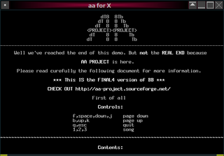 ASCII-art demo based on AAlib
