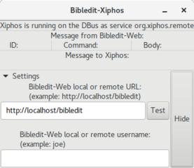 Glue between bibledit and xiphos