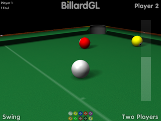 3D billiards game
