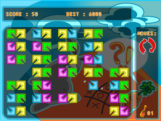 logic game with arcade and tactics modes