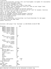 Statistics tool for installed programs