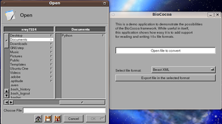 biological sequence file format conversion applet for GNUstep