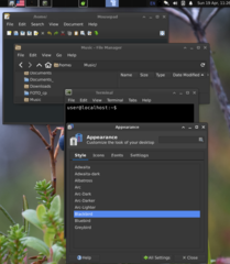 dark GTK+ theme from the Shimmer Project