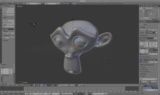 Monkey model shown in default scene