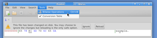 Full featured hexadecimal editor