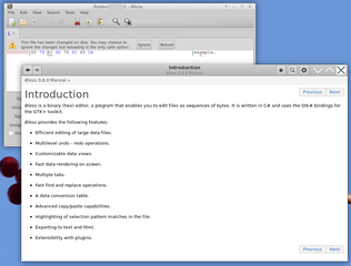Full featured hexadecimal editor