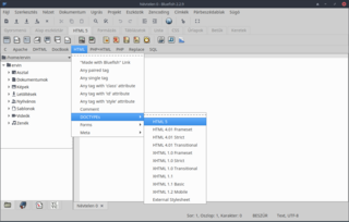 Advanced Gtk+ text editor for web and software development.