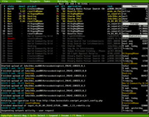 Fullscreen text mode manager for Boinc client