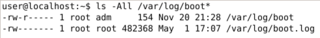 ls -All /var/log/boot  - to write to the logfile even__1_from_2