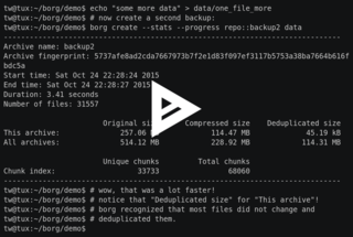 deduplicating and compressing backup program