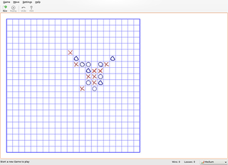 gomoku (five in line) board game