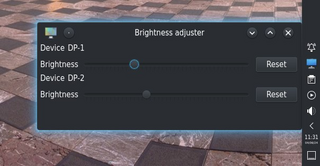 Graphical tool to set the screen brightness on Xorg