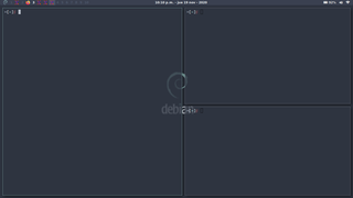 bspwm 0.9.5 default tiling layout.