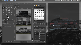bspwm 0.9.5 default tiling layout with gaps set to 20.