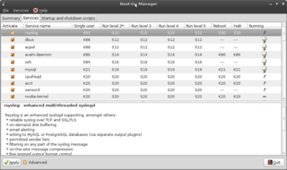 graphical runlevel editor