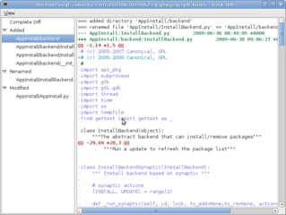 provides graphical interfaces to Bazaar (bzr) version control