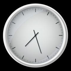 An analog clock drawn with vector-graphics