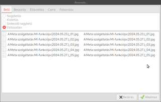 Batch renaming extension for Caja