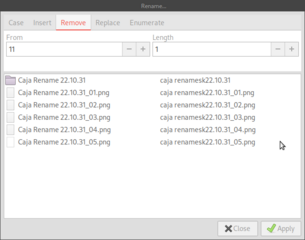 Batch renaming extension for Caja