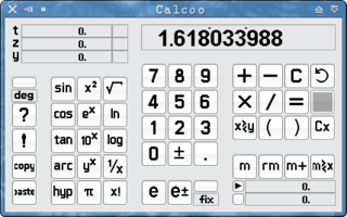 Scientific calculator (GTK+)