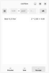 cashbox - memorise cost and calculate price of articles
