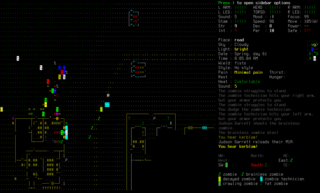 post-apocalyptic roguelike game - curses interface