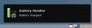 Battery Notification. Battery Charged!