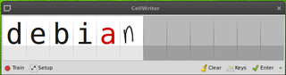 grid-entry handwriting input panel