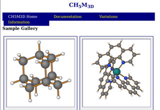 create and visualize 3-dimensional drawings of simple molecules