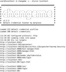Default credential scanner