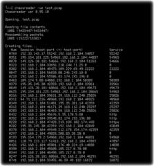 trace network sessions and export it to html format