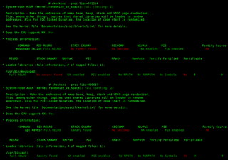Bash script to test executable properties